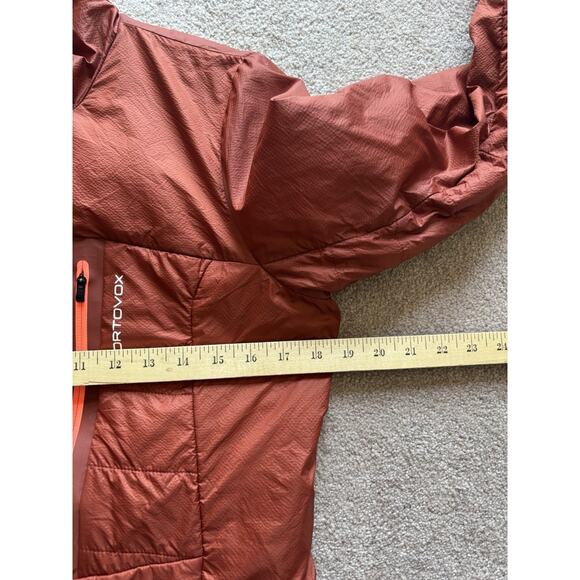 Ortovox Swisswool Piz Bial Reversible Coral Orange Insulating Jacket Women L - Picture 11 of 14